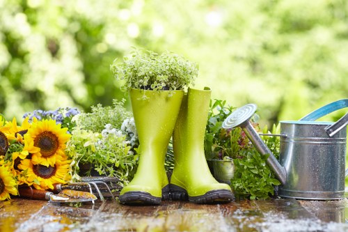 Eco-friendly garden clearance practices with compost and recycling