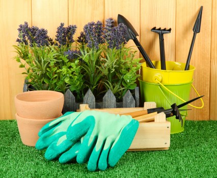 Key elements of landscape gardening including plants and hardscaping